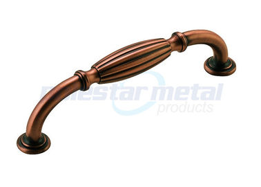 5&quot; CC Brushed Copper Cabinet Handles And Knobs , Transitional Kitchen Cabinet Bar Pull Handles