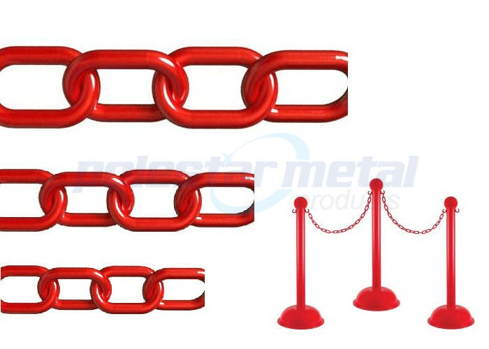 ISO Approved Decorative Lightweight Red Plastic Safety Chain For Street
