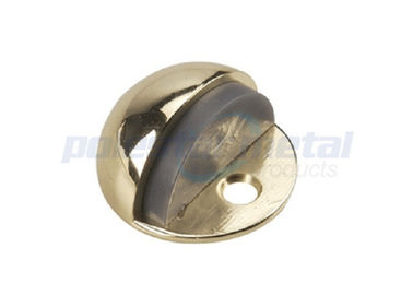 Polished Brass Decorative Door Hardware Low Profile Commercial Door Stop 1"