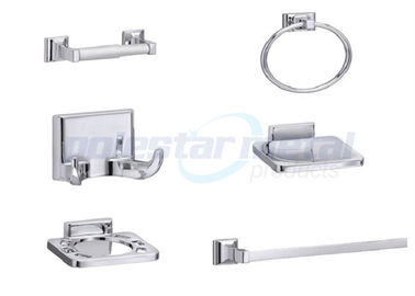 ISO Bathroom Hardware Accessories , 6 Pcs Polished Chrome Bath Hardware Set