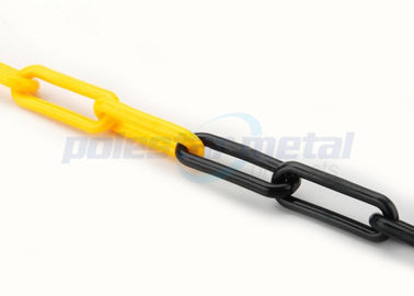 Anti - UV Black Yellow Plastic Safety Chain 3mm Diameter For Parking