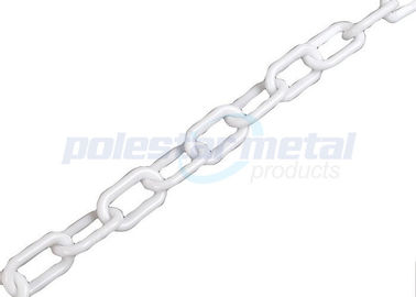 Durable 2 MM White Plastic Chain Link For Warning HDPE Traffic Safety