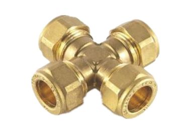 Air Fuel 1/8 NPT Straight Tap Connector 4 Way Cross Brass Female Pipe Fitting