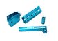 Blue CNC Turned Parts CNC Lathe Turning Accessories Aerial Photography