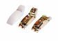 Brushed Chrome Plated Steel Frame Refrigerator Hinge With White ABS Cover
