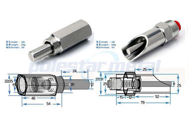 3/4&quot; Male L SUS 201 Stainless Steel Pig Nipple Drinker For Swine / Sow Feeding Equipment