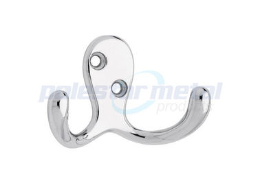 Contemporary Door Hardware Polished Chrome Double Robe Hooks For Bathrooms