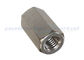 DIN6334 Stainless Steel Specialty Hardware Fasteners Brass Hex / Round Coupling / Connector Nuts