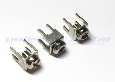 6-32 X 1/4 INCH Snap - In  PCB Mount Screw Terminal With Nickel Plated Brass Screws