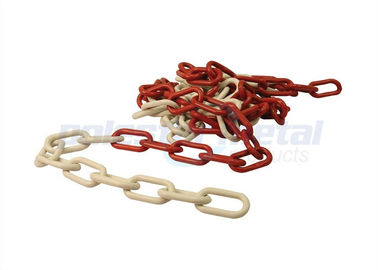 Red And White Plastic Chain ,  HDPE PP PE Plastic Barrier Chain Link